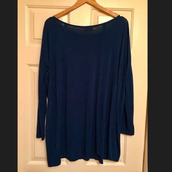 1988 Piko Teal Blue Long Sleeve Tunic Dress M - Picture 5 of 7